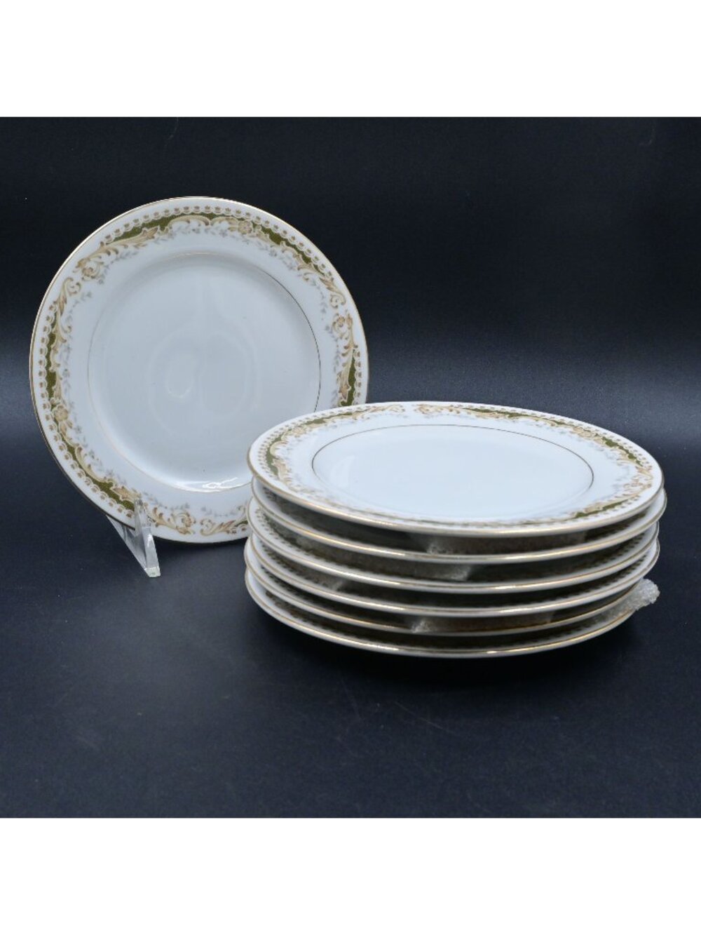 Signature Collection Queen Anne Bread Dessert Plates 6.25" Set of 7 Fine China
